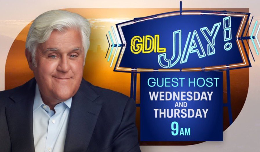 From late night TV to #GoodDayLA. THE #JayLeno @jayleno is guest hosting on our morning show today and tomorrow. Tune in at 9 AM to catch this icon in our @FOXLA studio!