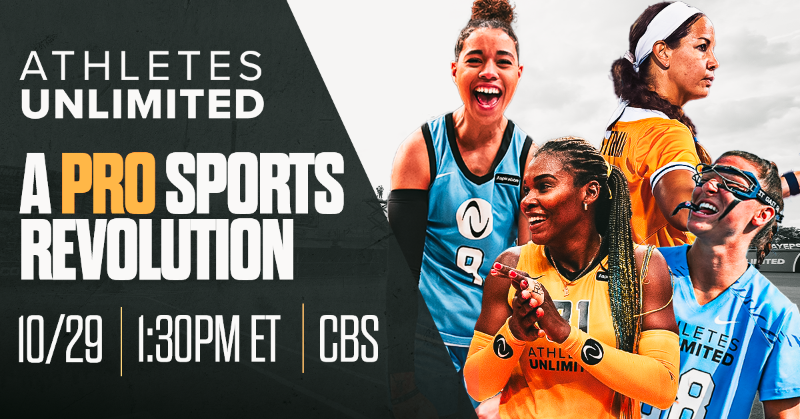 AUProSports's tweet photo. 🚨 Hey You 🚨

Tune in to @CBS on Saturday at 1:30pm ET as we explore the innovation behind Athletes Unlimited.

Click below for more details ⬇️