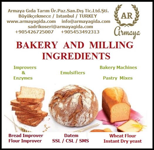 #bread #breadimprover #flourimprover #bakingpowder #instantdryyeast #yeast #levure #bakery #bakerymachine #bakeryingredients #boulangerie #pain  #backmittel #brot #fırıncılık #ekmek #ekmekçilik  
Armaya Gida - Istanbul/TURKEY