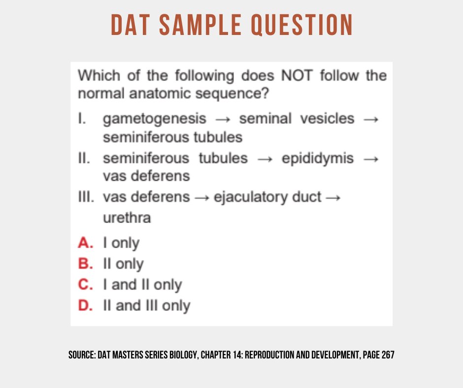 DATprep_com's tweet image. DAT Sample Question: Biology. The correct answer will be posted tomorrow. #datprep #predental
