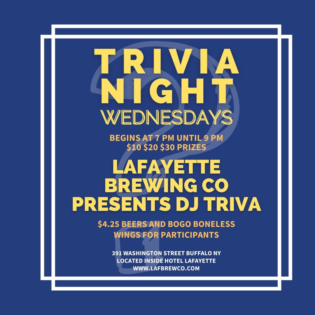 lafayettebc's tweet photo. Stop in for trivia tonight, it’s free to play! BOGO Boneless wings and happy hour priced beers for participants. 
All ages are welcome - our Game Room is a great spot to let the kids play while the adults have fun!
Every Wednesday at 7 PM
#happyhour #LafBrewCo #TriviaNight https://t.co/watHGnQ8k4