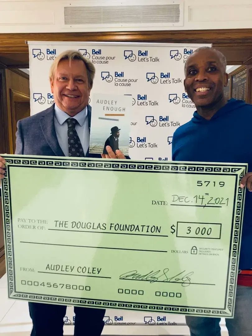 #WaybackWednesday to when my pal John Archer assisted me w/my book launch at Atwater Club in Montreal, Nov 18/21. The evening's proceeds went to <a href="/FdnDouglas/">Fondation Douglas | Douglas Foundation</a>,  since this organization funds research into #mentalhealth, a subject dear to my ❤️. What organization inspires you?