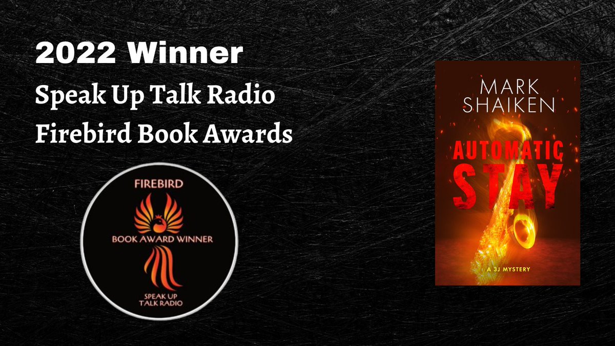 I am honored to be Firebird’s first-place winner in the legal thrillers category for “Automatic Stay.” For <a href="/speakupradioh/">Pat Rullo</a>'s complete award listing, visit bit.ly/3zjgMle. 

#FirebirdAward #LegalThriller #BookAwards