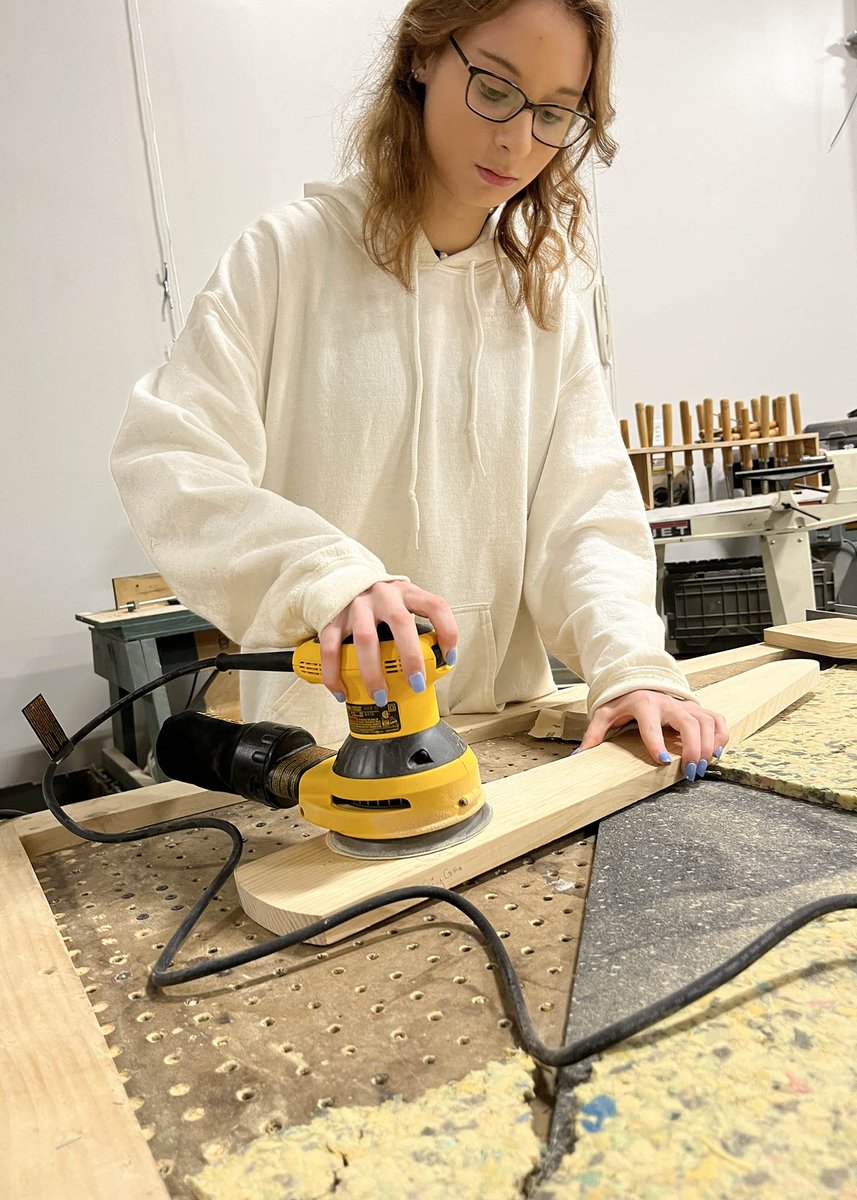 CareerTecTweets's tweet image. “I like working with wood. I actually chose Building Trades because I want to go into the industry &amp;amp; there aren’t a lot of women who do it &amp;amp; I want to change that.” – Emily Grace Michaud, a @CapRegionBOCES student from Voorheesville @BOCESofNYS @NYSEDNews @nyschoolboards