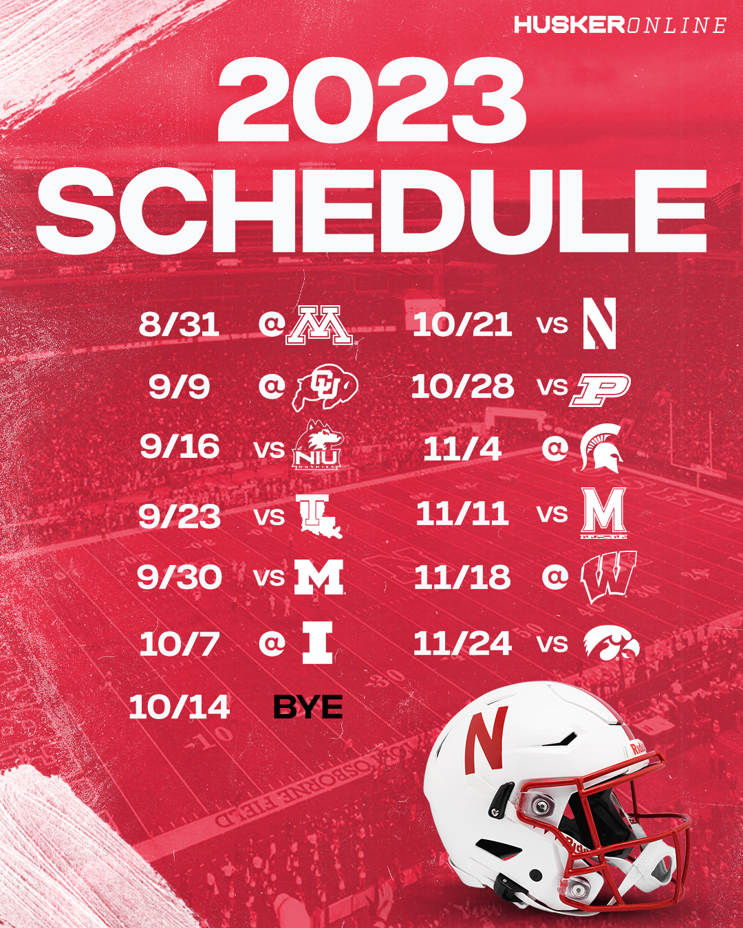 Sean Callahan on Twitter "We learned Nebraska's 2023 schedule on