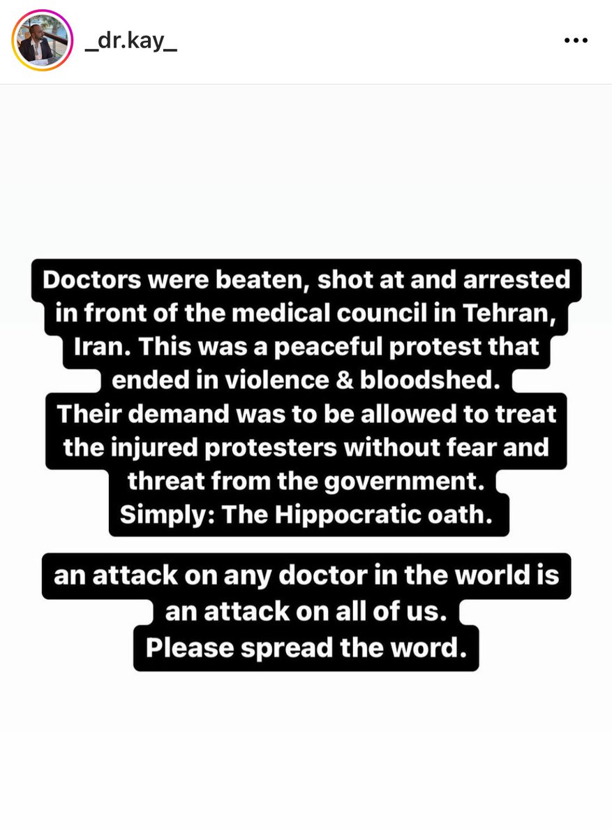 Imagine being beaten because you were trying to take care of patients. It’s been 40 days, and the Iranian people have been saying the same thing all day and all night: down with the Islamic regime. #IranRevolution2022 #IranRevolution #MahsaAmini