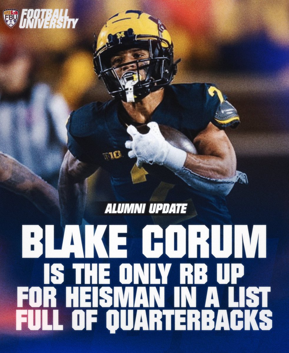 Lone wolf 🐺 The way FBU Path Alum @blake_corum has performed this season has set him apart from every other RB in College football. Do you think this RB takes home the Heisman? LET US KNOW ⬇️