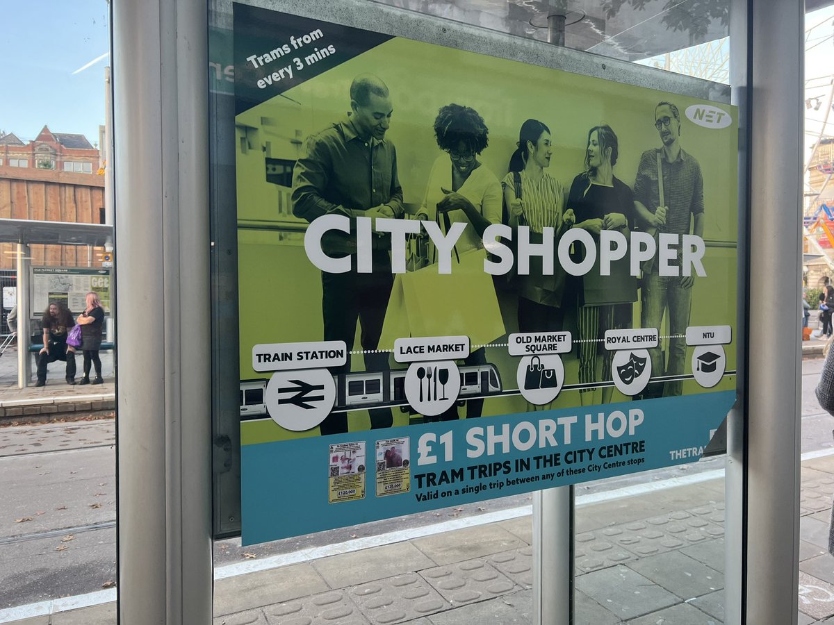 smileyjonsmith's tweet photo. @NETTram This one that is still on your stops weeks after you were first told @nottslive @ASA_UK https://t.co/pOo3W6t6cW