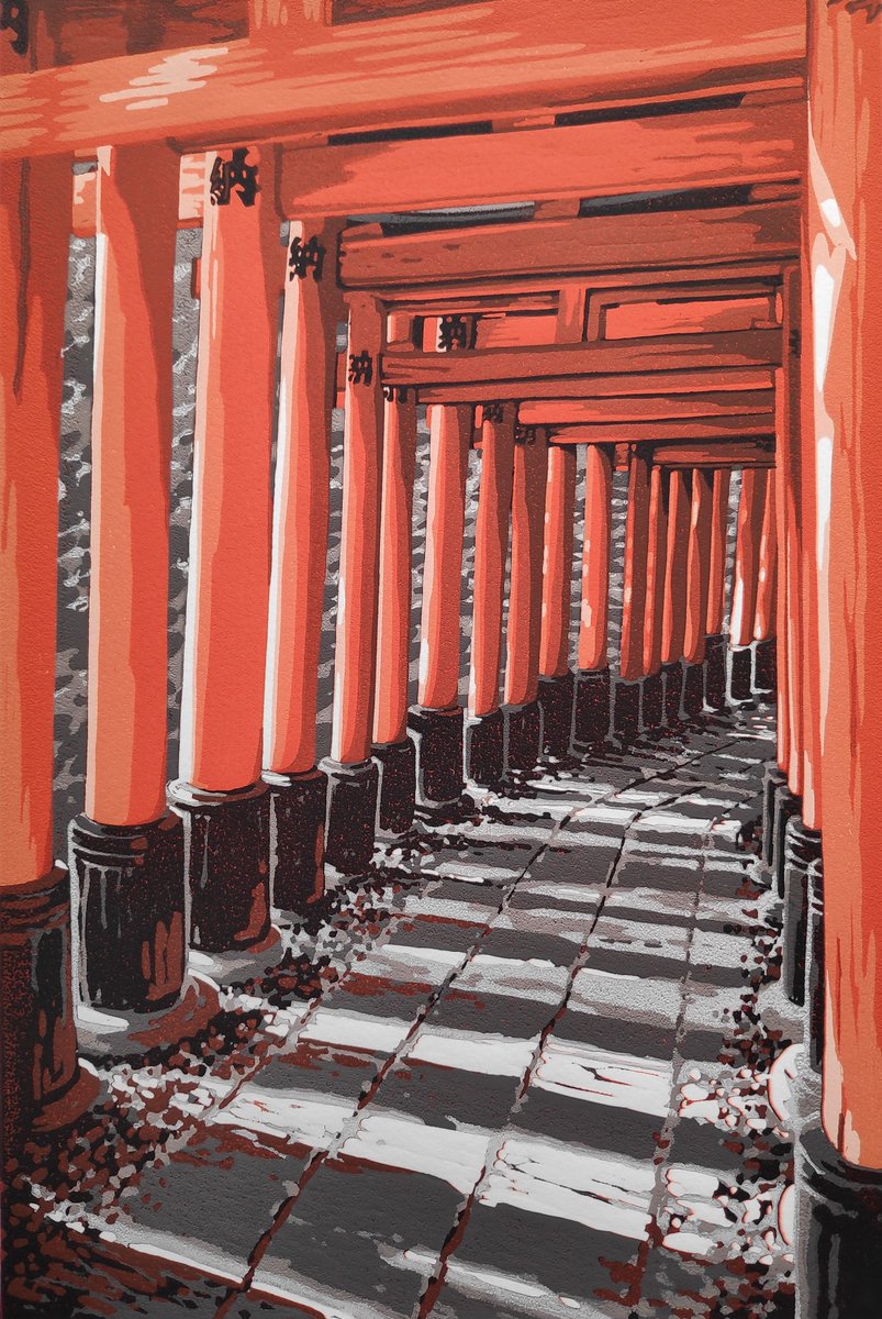 AlexandraBuckle's tweet photo. Last chance to visit Obsidian Art to see my Japanese linocut collection. On show until the 30th Oct #linocut #ukprintmaker #japan https://t.co/AksxOGuDUJ https://t.co/53FvmQ5Scu