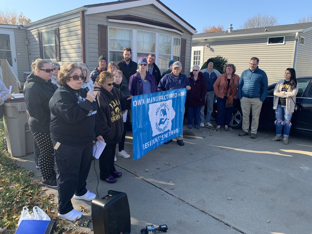 Residents of Modern Manor, a manufactured housing park in Iowa City, say Utah-based owner Havenpark Communities continues its trend of raising lot rents and decreasing services once provided: things like cable and lawn services.