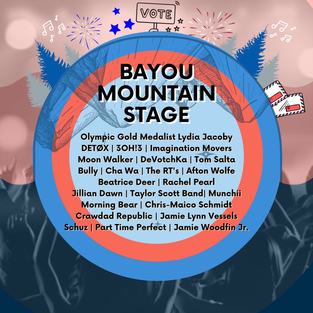 iVotedConcerts's tweet photo. First up for our #iVoted Festival Stage Spotlight we have the #Arizona Stage, Bayou Mountain Stage &amp; #Florida Stage!

Can’t wait to see @CNCOmusic, @ThisIsSethsBlog,Olympic🥇Medalist @Lydiaalicee_, @tweetmesohard, @3OH3,@JohnMorningBear &amp; more!

#RSVP HERE:https://t.co/sXVbSLizEg https://t.co/Fnjo1X4ppT