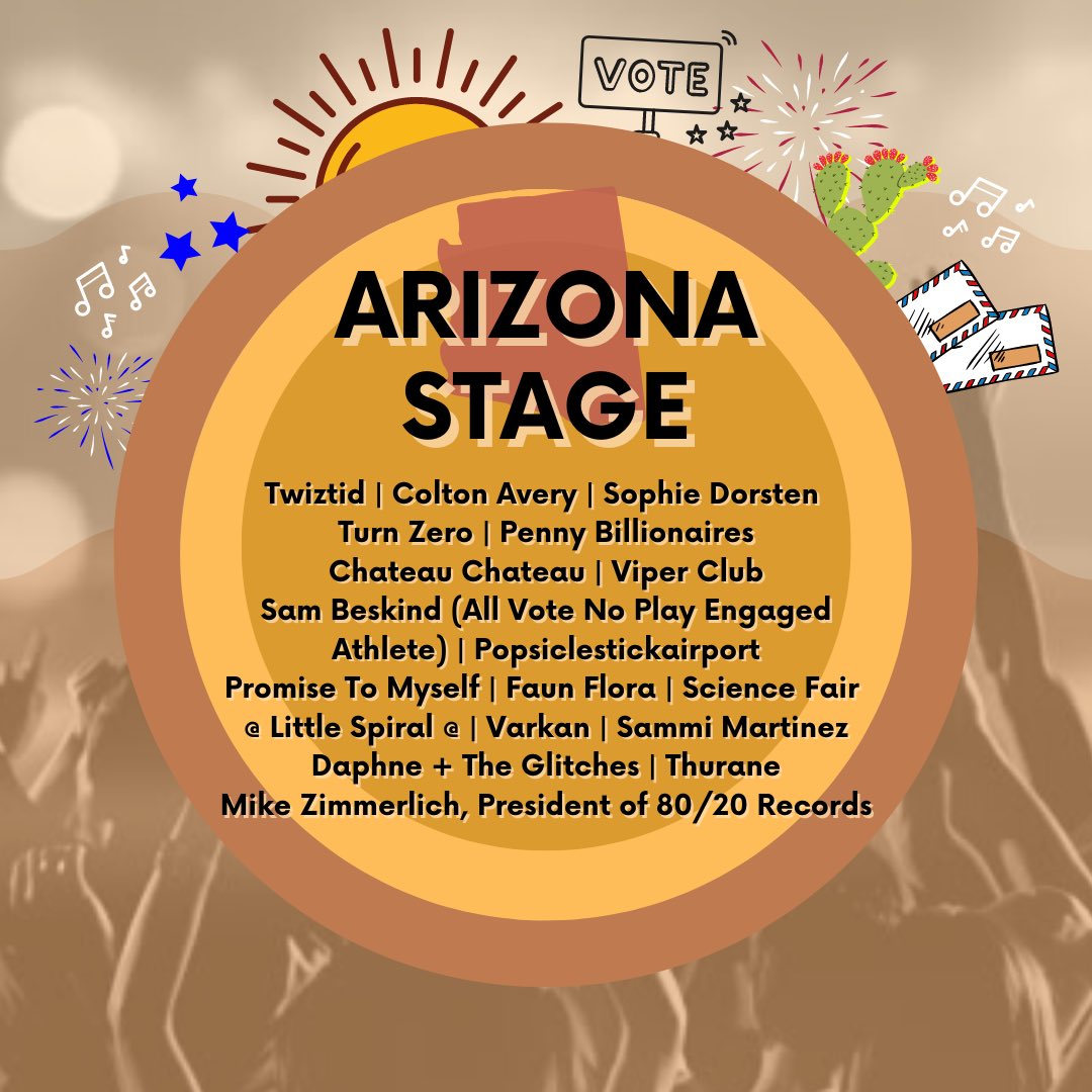 iVotedConcerts's tweet photo. First up for our #iVoted Festival Stage Spotlight we have the #Arizona Stage, Bayou Mountain Stage &amp; #Florida Stage!

Can’t wait to see @CNCOmusic, @ThisIsSethsBlog,Olympic🥇Medalist @Lydiaalicee_, @tweetmesohard, @3OH3,@JohnMorningBear &amp; more!

#RSVP HERE:https://t.co/sXVbSLizEg https://t.co/Fnjo1X4ppT