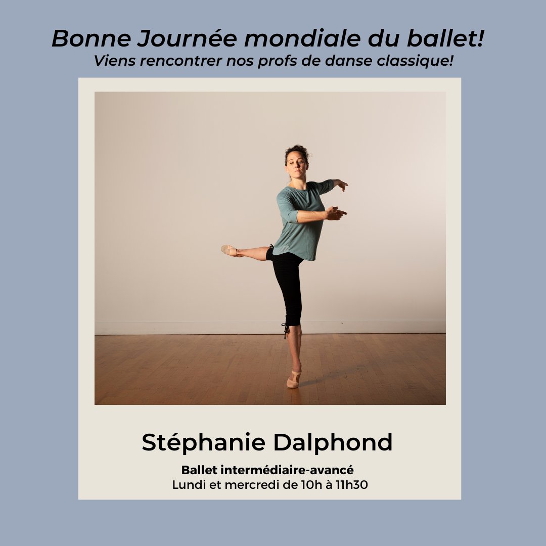 StudioBizz's tweet image. ☆ Bonne Journée mondiale du #ballet! ☆

Aujourd’hui, on tient à souligner nos trois professeures de ballet: France, Stéphanie et Olena! Merci de continuer à transmettre votre passion et vos connaissances chaque semaine!

#worldballetday