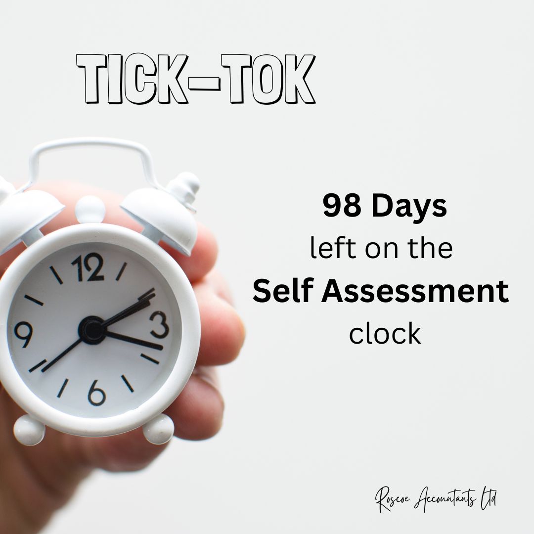 RoscoeAccounts's tweet photo. There is only 98 days to go until the deadline to file your Self Assessment for 2021/22!

Why not take the stress away and get in touch with us!

We can do all the hard work for you
claire@roscoe-accountants.co.uk https://t.co/S36NHx1lLS