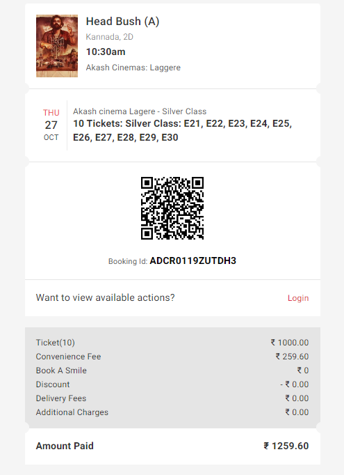 avi_ranganath's tweet photo. This is my form of support to @Dhananjayaka, the movie was not released in Houston. Nevertheless I have booked 10 tickets (max I could) on BMS even though I am not in Blr. Anyone who want to use this ticket, feel free to use it. Winning is the best riposte! #IStandWithDhananjay https://t.co/XFERxZlfho