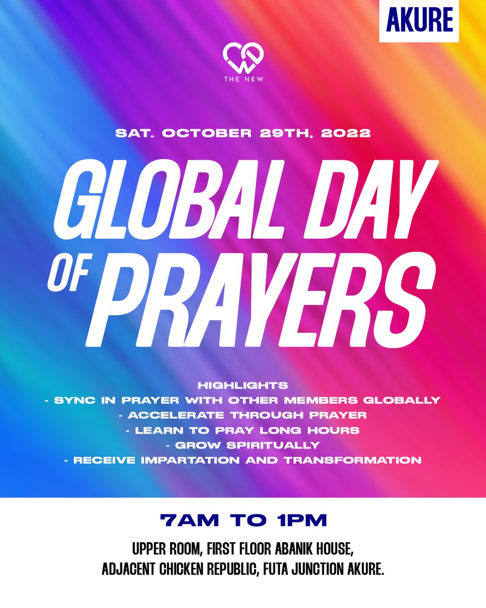 TheNew_Akure's tweet photo. There is more depth to get into and there's no stopping now.
This Saturday!
6hours of non-stop prayers; Get ready to dive into depths 🕳️🕳️
Join us!
#Wearethenew #Sandmovement #Sandsoftime https://t.co/QnRg6t16GW