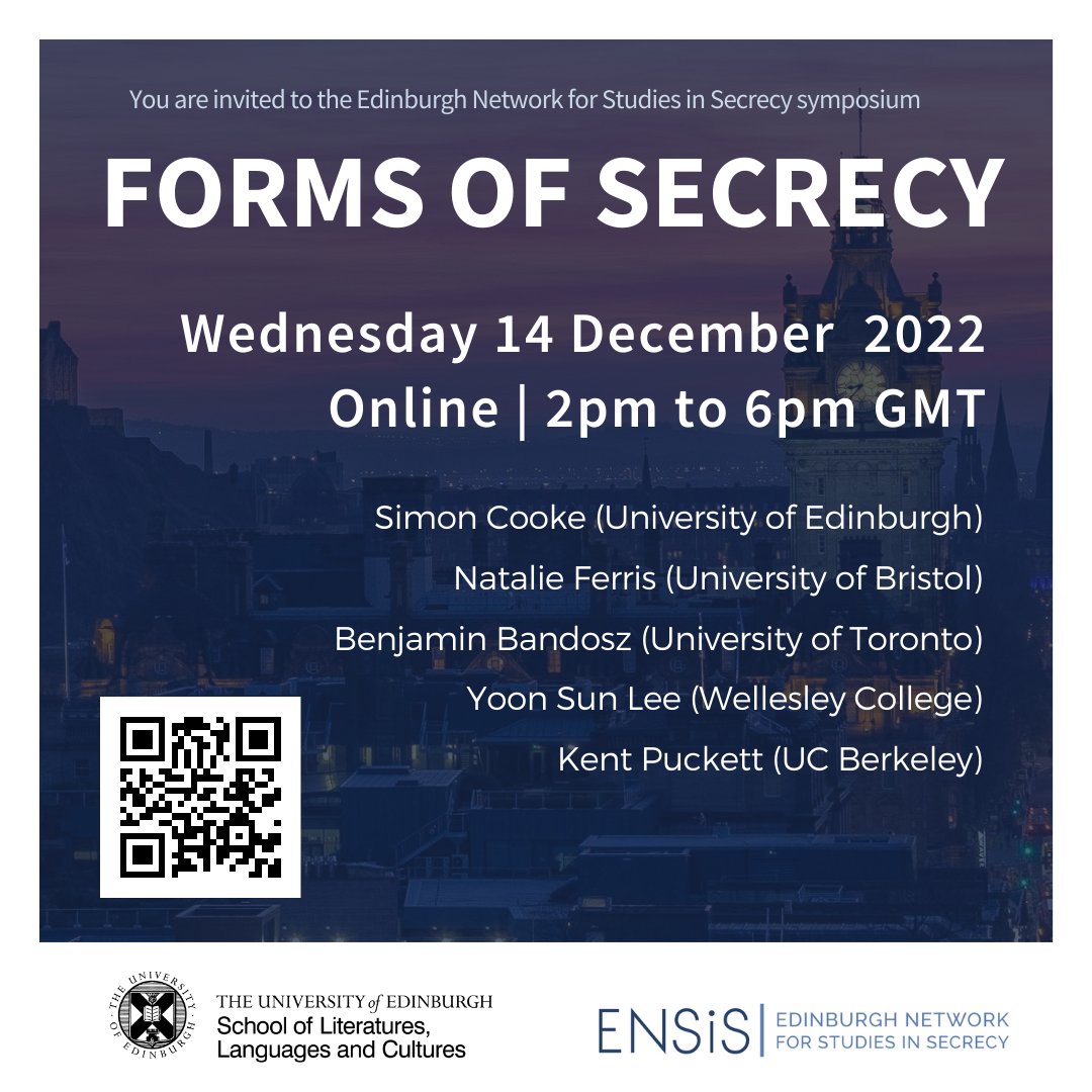 EdinSecrecy's tweet photo. Details here of our online symposium: 
https://t.co/hQ2hki4M2x @LLCatEdinburgh https://t.co/Qi3mHRBYVA