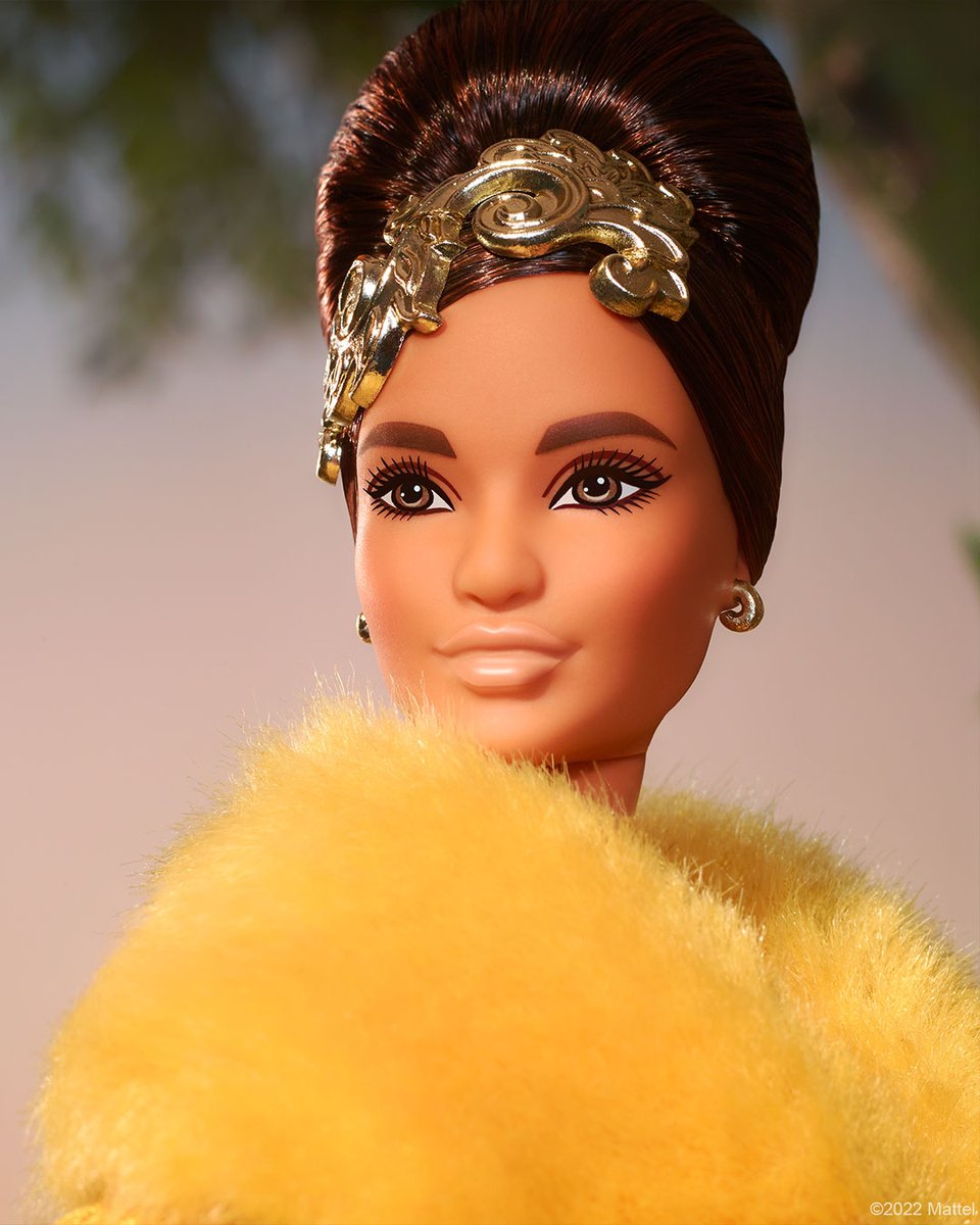 Barbie's tweet image. Resplendence. Royalty. Renown 🌼 #Barbie &amp;amp; legendary couturier Guo Pei reunite for a second Signature doll, inspired by the world-famous Yellow Empress gown, now making its doll-sized debut exclusively on Mattel Creations: dolltasti.cc/3U1Nq2P