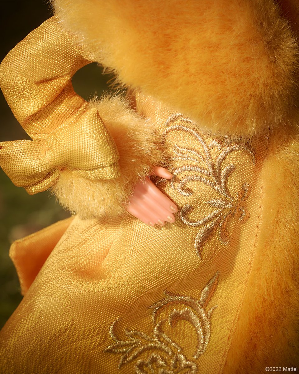 Barbie's tweet image. Resplendence. Royalty. Renown 🌼 #Barbie &amp;amp; legendary couturier Guo Pei reunite for a second Signature doll, inspired by the world-famous Yellow Empress gown, now making its doll-sized debut exclusively on Mattel Creations: dolltasti.cc/3U1Nq2P