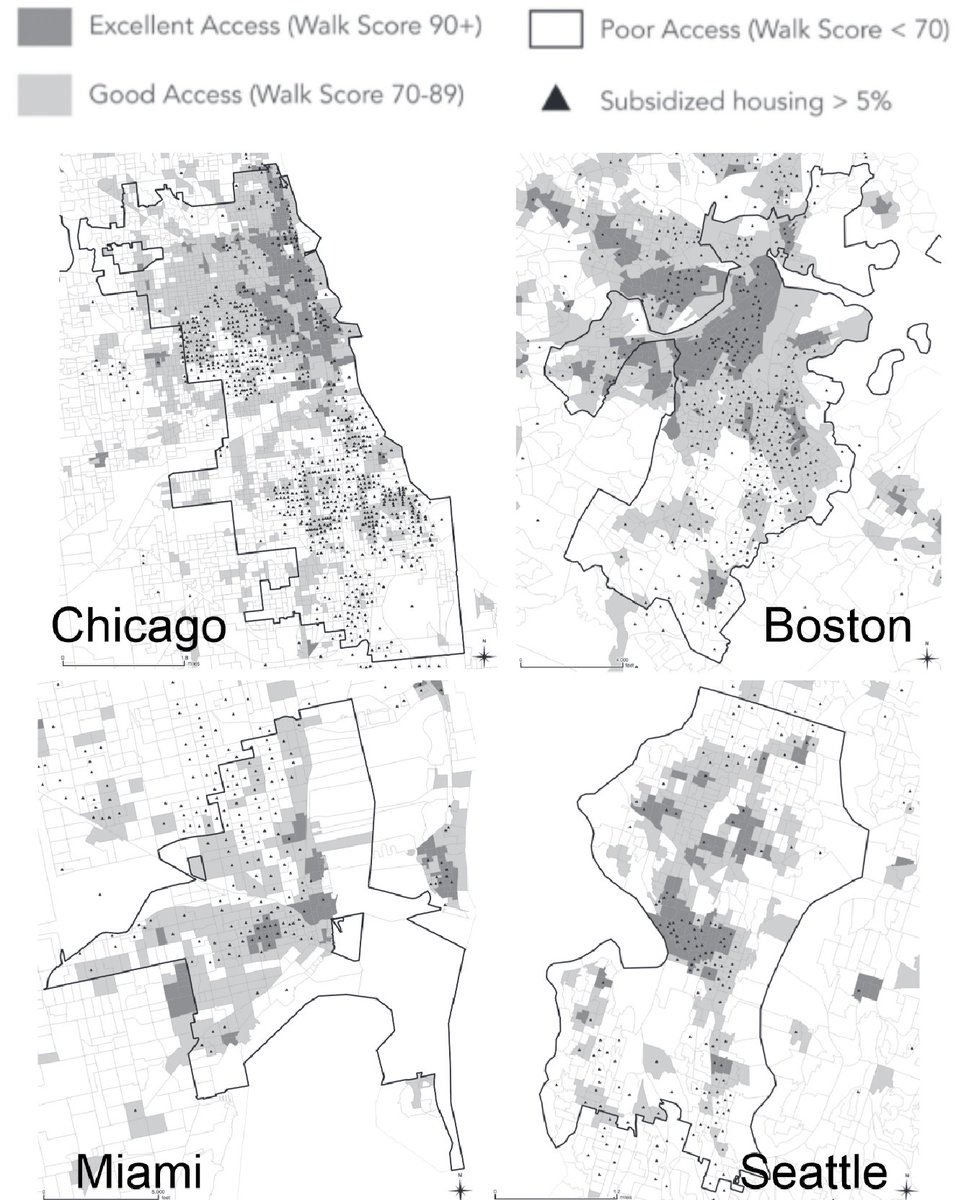 What do we want? Public housing for all. Where do we want it? Walkable neighborhoods with accessible amenities and services. Map: Emily Talen & Julia Koschinsky (2014) The Neighborhood Quality of Subsidized Housing.