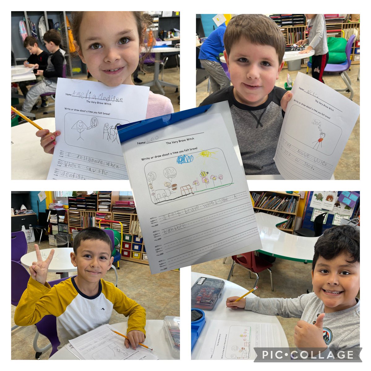 Adding details to our writing with speech bubbles and thought bubbles! So much fun! #brave #MineolaProud <a href="/MineolaUFSD/">Mineola UFSD</a> <a href="/Hampton_Street/">Hampton Street</a>