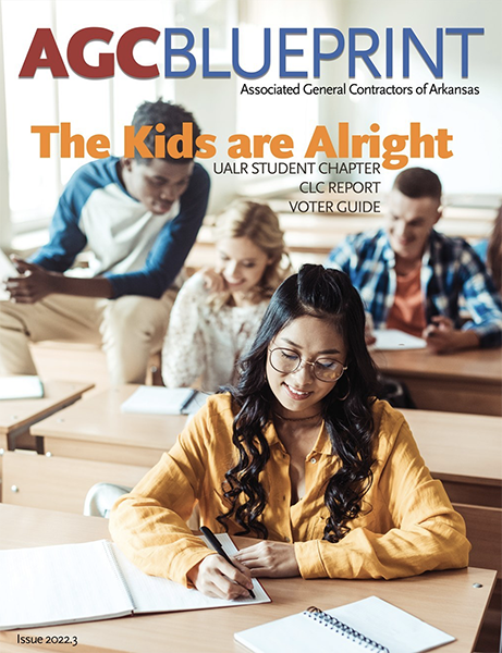 The 3Q edition of BLUEPRINT is chock-full of info and updates, like our UALR Student Chapter, our Construction Leadership Council (CLC), our Legislative Committee's Voter Guide, our official Issue 4 Statement, the latest update from ACEF, and more: bit.ly/3FjjFWU