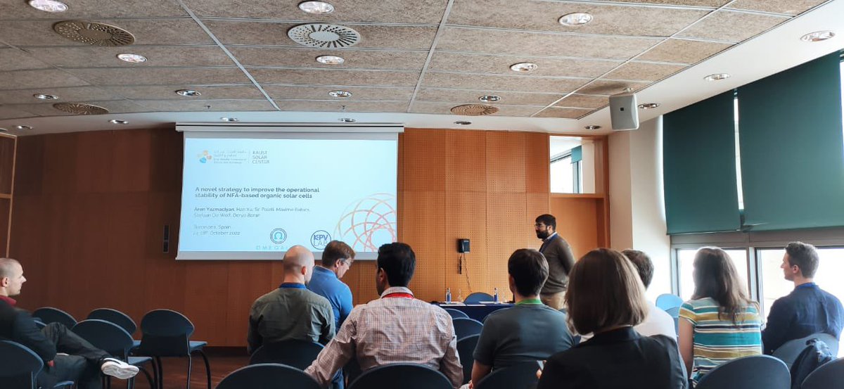 Done and dusted with my talk on the stability and encapsulation strategies for OPVs at #MATSUS22 thank you @Artanoon @MoritzFutscher @MariaEscEsc for organizing, and @deibel @Turbo_Qiong for chairing a great event. @KaustResearch @KAUST_Solar @KAUST_PSE