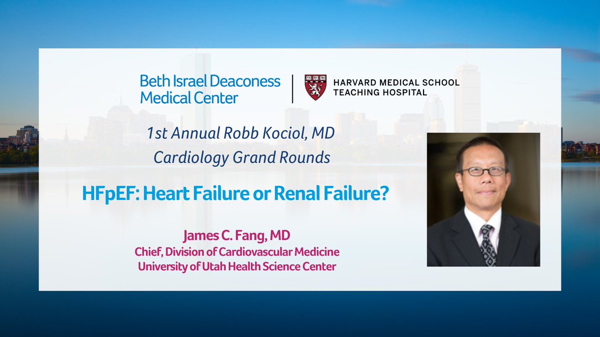 BIDMC CVI (@bidmccvi) on Twitter photo Tomorrow @ 8am, 1st annual Robb Kociol, MD, CV Grand Rounds w/ <a href="/JamesCFangMD/">James Fang</a> <a href="/UofUHealth/">University of Utah Health</a> speaking on #HFpEF: #HeartFailure or Renal Failure?
<a href="/ReshadGaranMD/">A. Reshad Garan MD</a> <a href="/JenHoCardiology/">Jennifer Ho</a> Tomorrow @ 8am, 1st annual Robb Kociol, MD, CV Grand Rounds w/ <a href="/JamesCFangMD/">James Fang</a> <a href="/UofUHealth/">University of Utah Health</a> speaking on #HFpEF: #HeartFailure or Renal Failure?
<a href="/ReshadGaranMD/">A. Reshad Garan MD</a> <a href="/JenHoCardiology/">Jennifer Ho</a>