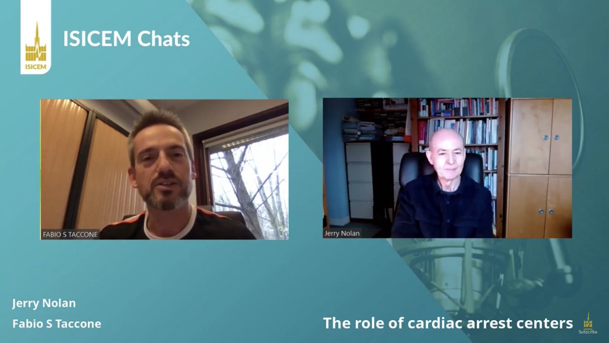 🏥Ever wondered about the role of Cardiac Arrest Centers? 🎬Check out the @ISICEM Chat with @JerryPNolan and @fabio_taccone 👉 youtu.be/u5b58dAkJT0 ❗️Follow @ISICEM here and youtube, they upload new content regularly. #FOAMed #FOAMcc #ResusTwitter @erc_young
