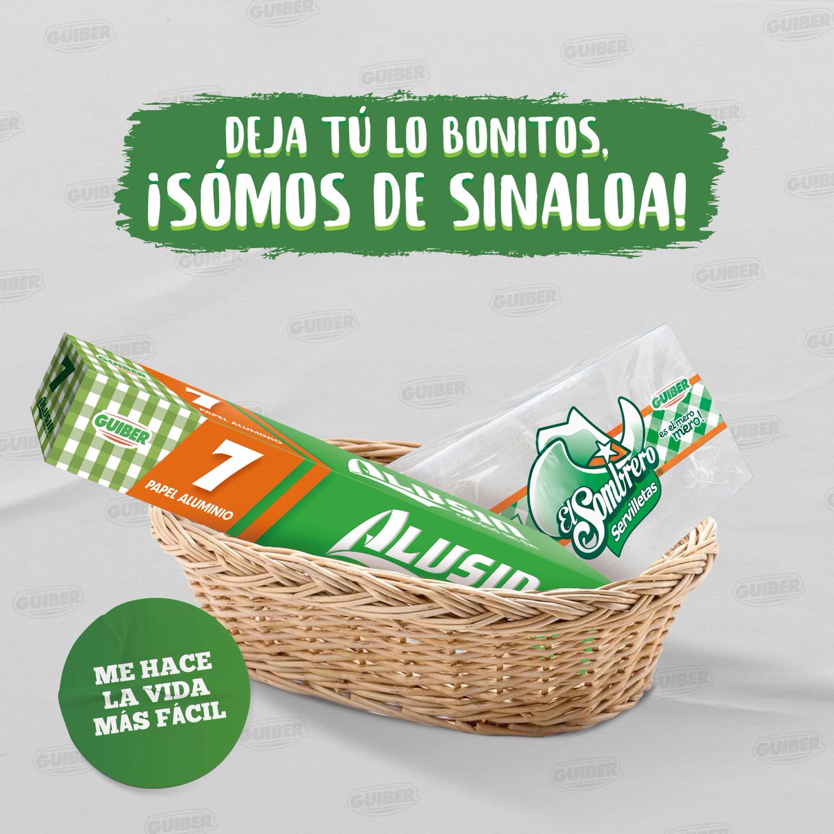 guibermx's tweet photo. Así es, somos hechos en Sinaloa 
¡a mucha honra!

#Guiber #Alusin #PapelAluminio #Servilletas #MeHaceLaVidaFácil #Sinaloa #Productos https://t.co/4q75huShV6
