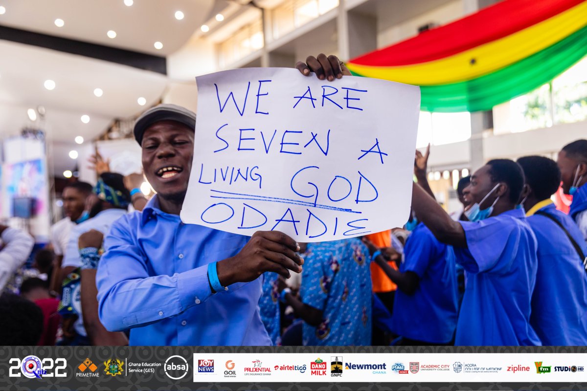 NSMQGhana's tweet photo. Complete thee lyrics: 

🎶 Oh come along and join us, oh come along and join us! Happy, studious ________

#NSMQ2022 #NSMQFinal #Primetime https://t.co/wLPVZUv6b0