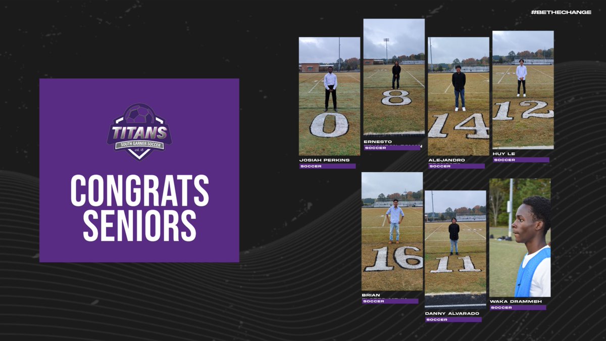Congratulations seniors!! Thanks for all the memories.  Please come out support them on senior night tonight at 6:00pm