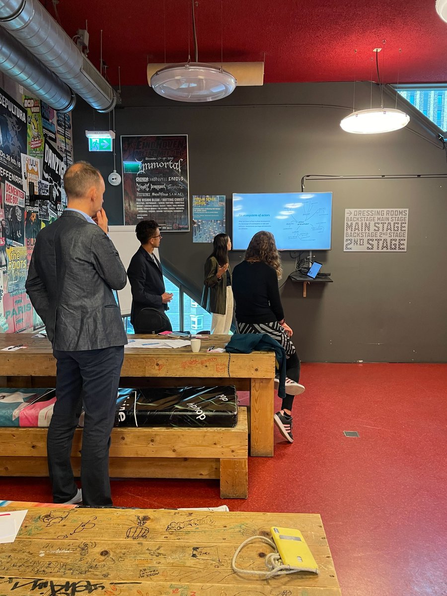 A big thank you to <a href="/CLICK_NL/">CLICKNL</a> , Marijke Idema for inviting us to host a great work session together with our very own Liveworkers Stein Wetzer, Alexandra Coutsoucos and Wiktoria Łucarz at the #dutchdesignweek yesterday. 
#servicedesign #urbandevelopment #systeminnovation