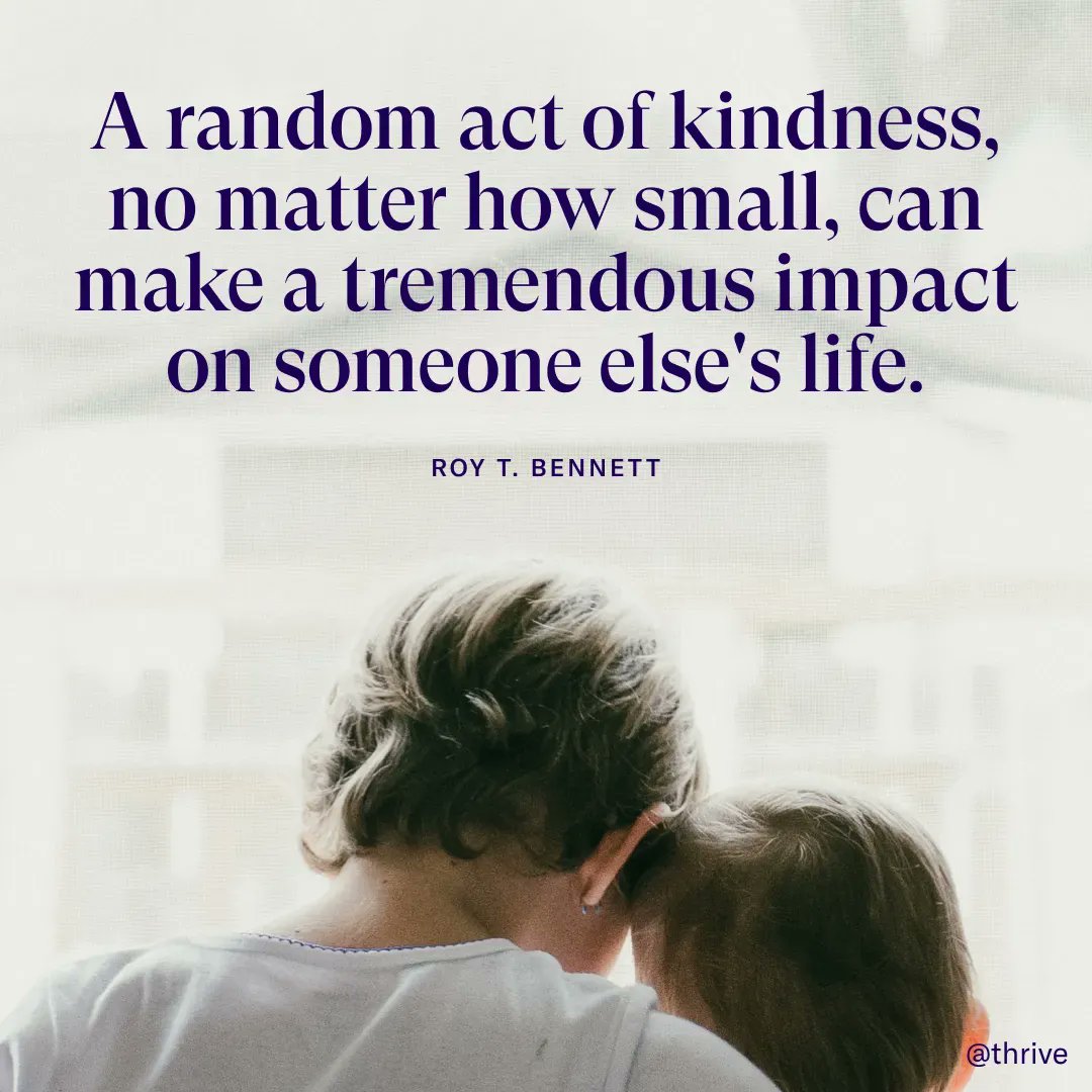 thrive's tweet photo. What’s one small act of kindness that has made an impact on you? https://t.co/4t0FdHt5z1