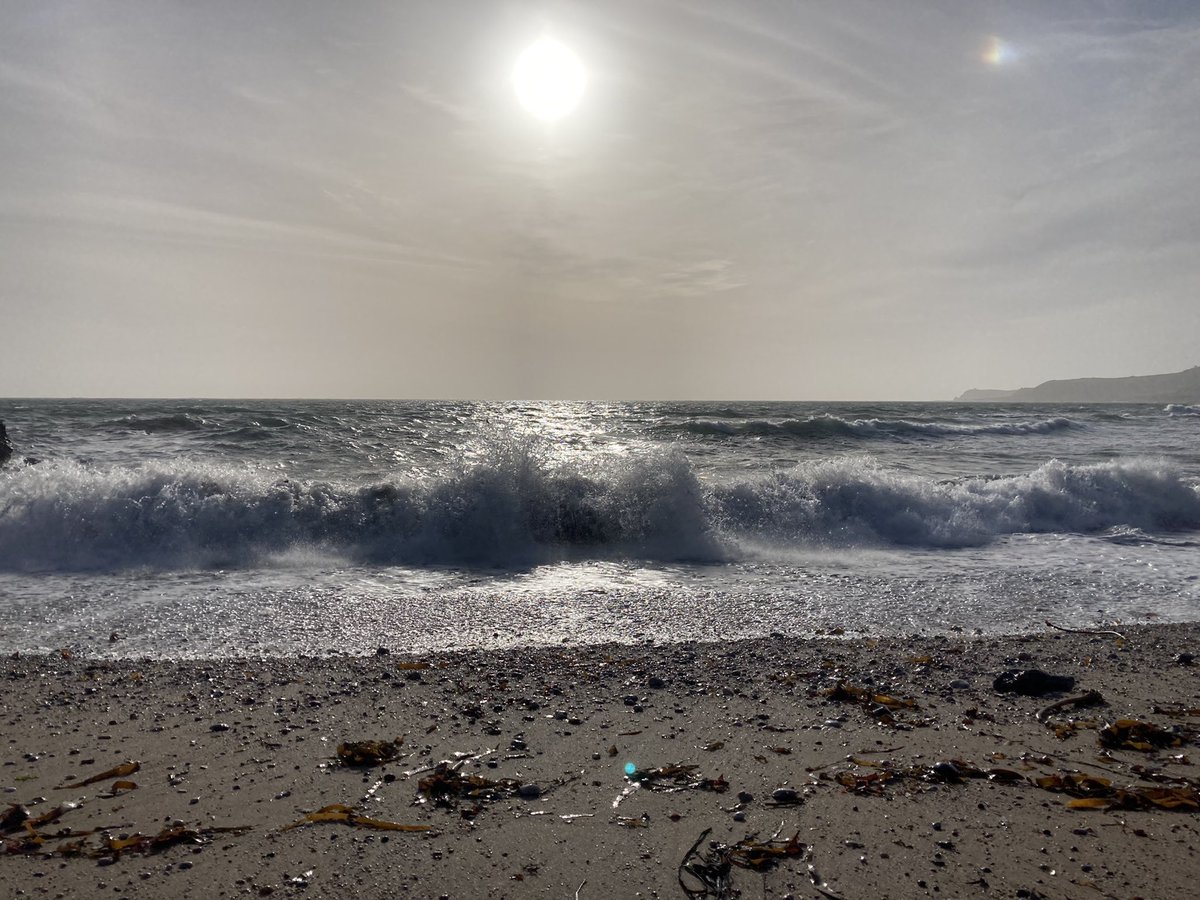 michellerybob's tweet photo. So much foam!
South West side of Start Point towards Prawle Point southernmost point in Devon.
Wind SW 38mph.
Sea not for swimming.
#StormHour #ThePhotoHour #Devon #beachlife #devondays https://t.co/278irHMzo2