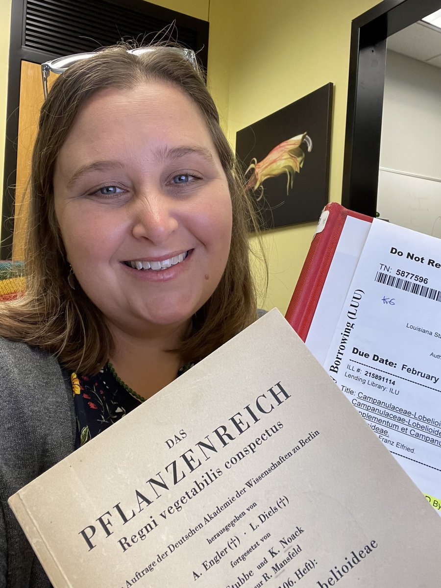 Twitter, you did it. After tweeting about not finding anywhere, I finally own my own copy of the obscure monograph of the plants I study, and @lsulibraries found a copy via interlibrary loan that I can keep on campus and my students can use. This #iamabotanist is very happy 🤓🌱.