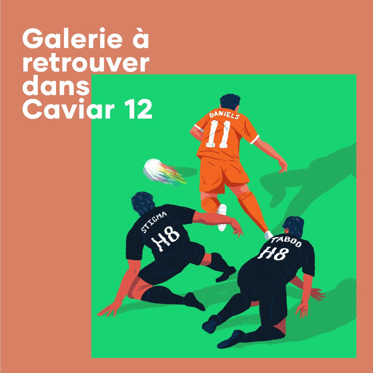 Il y a quelques jours, #caviar12 est sorti en librairies. 

Comme d’hab, on y retrouve une de nos rubriques préférée, la galerie. Et une fois n’est pas coutume, on passe la Manche pour vous présenter un artiste britannique qui nous régale : <a href="/daryl_rainbow/">Daryl Rainbow</a> 🥰