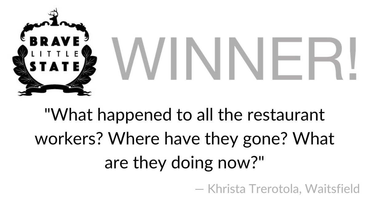 Our latest winning Q! Shoutout to Khrista. We'd love to hear from current or former #VT restaurant workers (or restaurant owners). Leave us a voicemail at 802-552-4880 to let us know your thoughts.