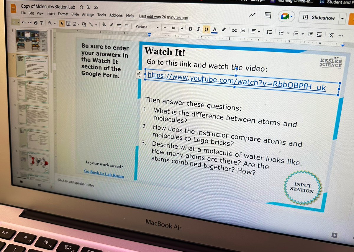 PCS_Pride's tweet photo. Today’s 7th Gr. Science Learning Objective: Students will be able to describe the basic differences between elements, molecules and compounds.

Mrs. Wood’s students are using their laptops to work through an online Kesler Science lab.  

#postedobjectives  #pc5  #engagedlearners https://t.co/GtWYbruIo5