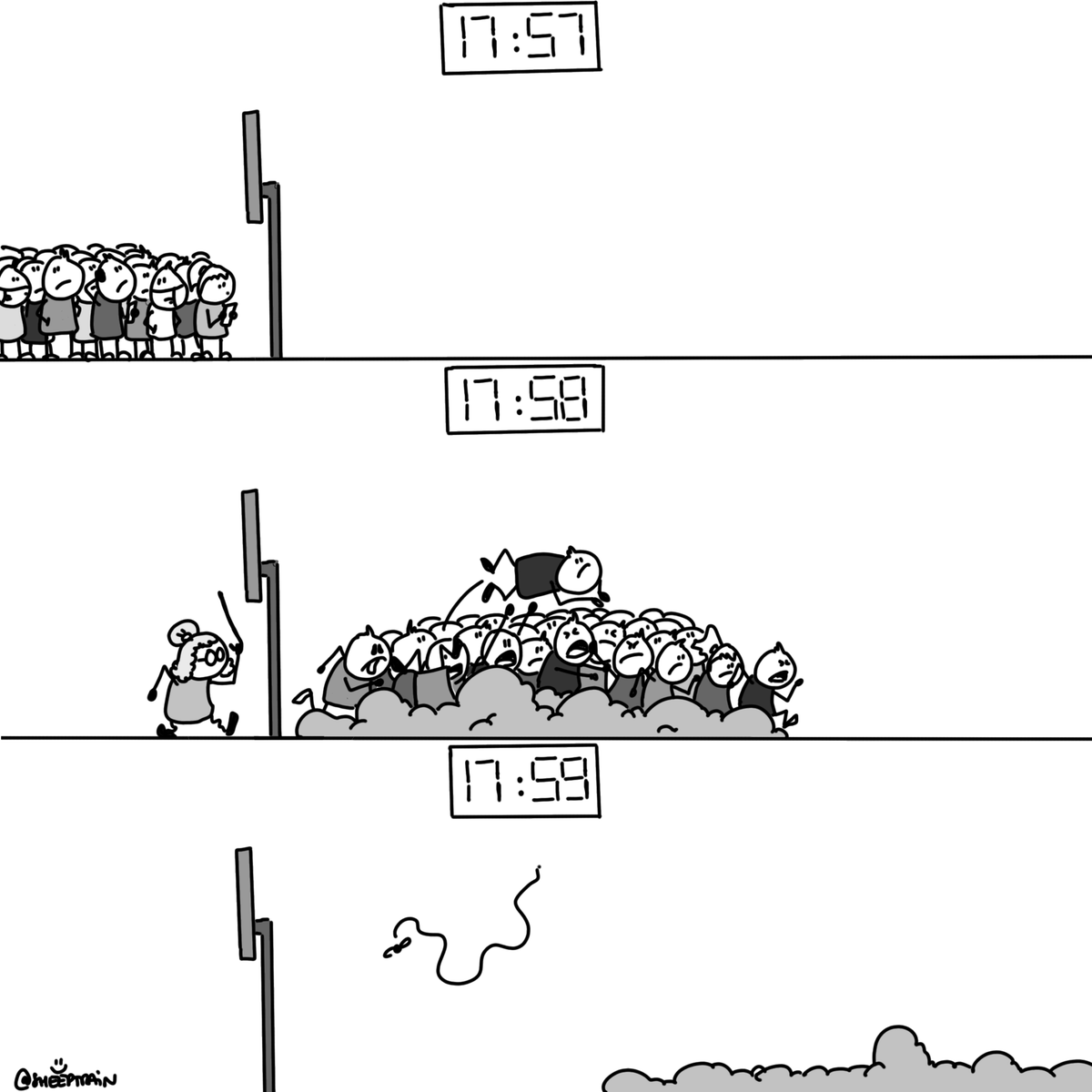 SheepTrain's tweet photo. Quand Einstein a découvert que le temps était relatif, il devait sans doute être dans les transports publics… https://t.co/YMYHhBbYBv