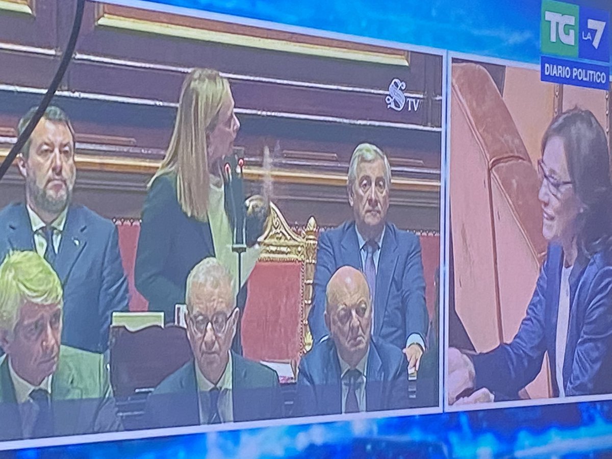 ardigiorgio's tweet photo. Meloni “vede senatrice cucchi, io non ho mai fatto manifestazioni per impedire a qualcuno di dire ciò che pensava, ma per dire ciò che io pensavo”. Chi è il fascista? https://t.co/plWxeoa9Ar
