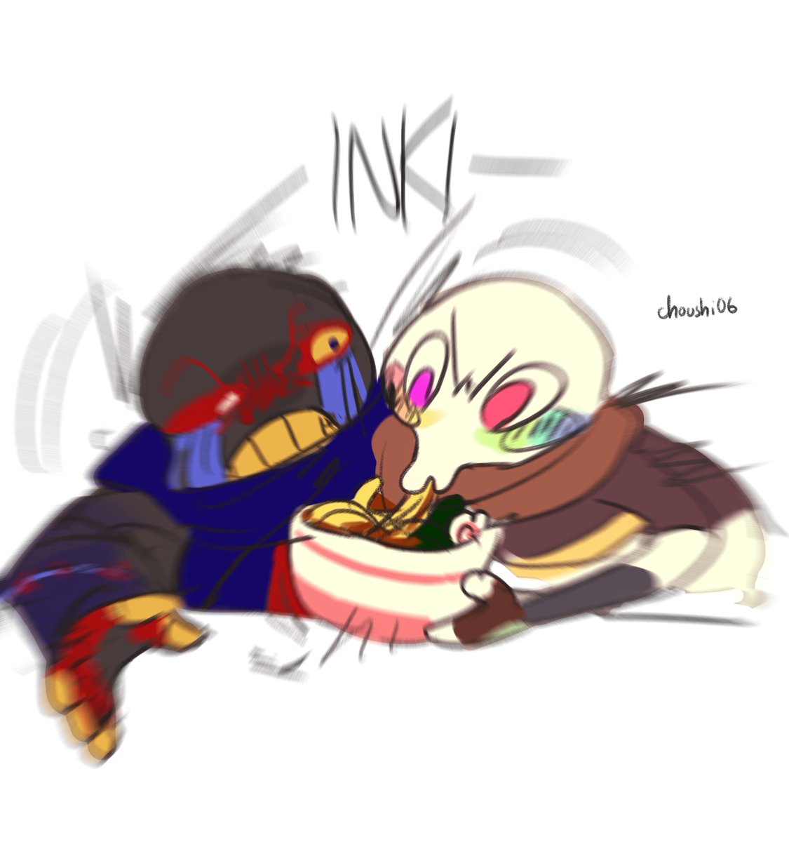How archboyfrenemies ask for food 😋❤️‍🔥
#ErrorInk #errorsans #inksans #undertaleau