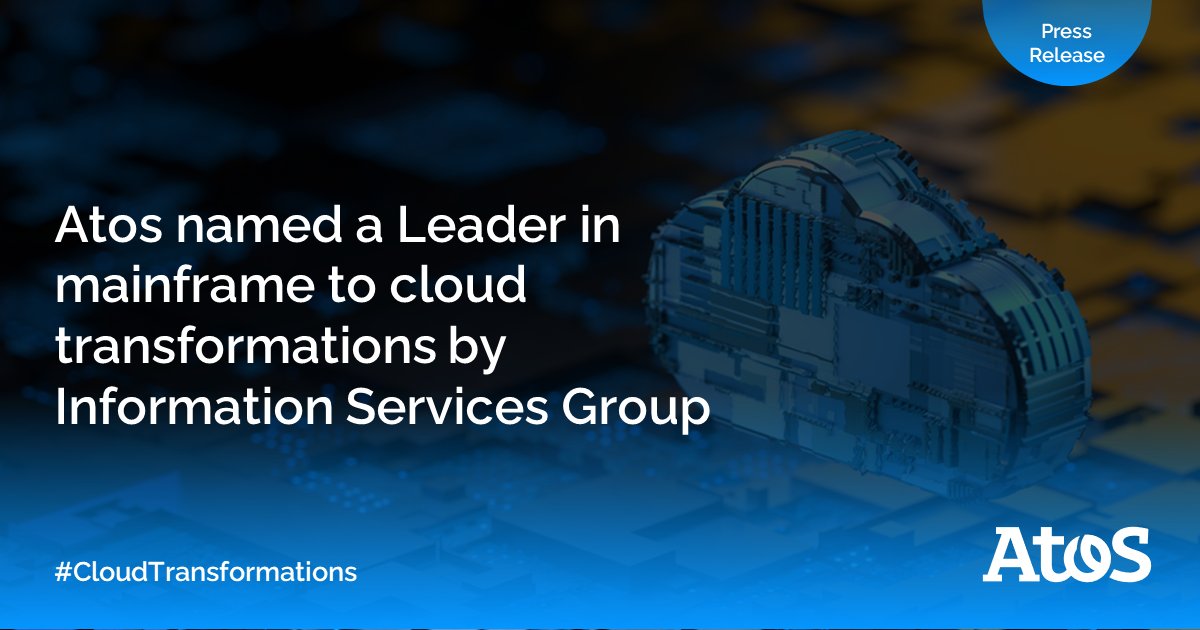 ✔️Agile ✔️Mobile ✔️Rooted in analytics. Our Mainframe solutions have earned us the recognition as a Leader by ISG Provider Lens™ for mainframe to cloud transformations, highlighting our ability to enhance our clients’ operations w/ automation &amp; security. atos.net/en-na/2022/pre…