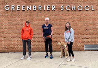 GreenbrierElem's tweet image. We appreciate Champ the UVA service dog and his amazing trainer, Missy, for presenting to our 4th Ss for Disability Awareness Month!  So thankful for our community experts that partner with GBR! @servicedogsva @UvaChamp @CvilleSchools