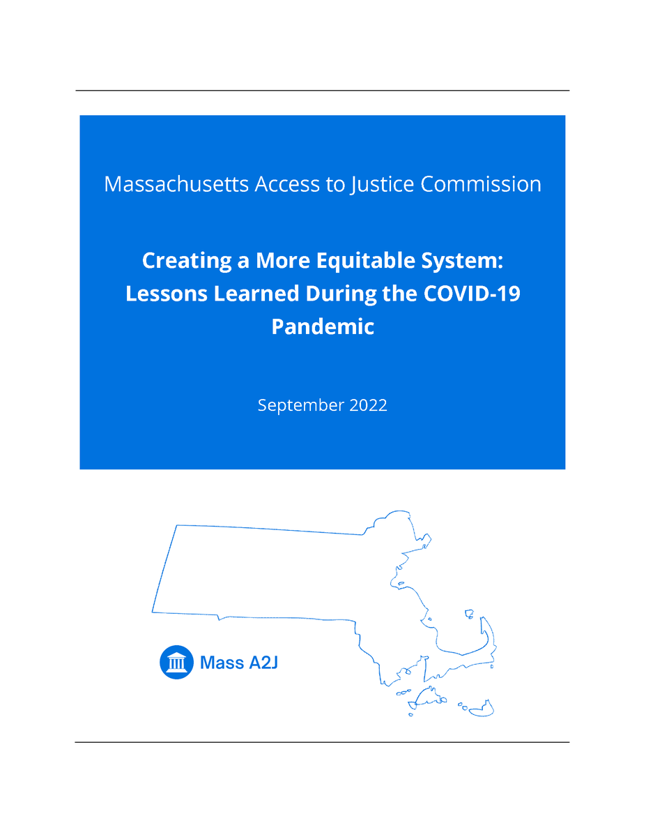 Yesterday, the Supreme Judicial Court announced the appointments of 4 new members to the Massachusetts Access to Justice Commission and the recent release of the Commission's report on lessons learned during COVID-19. Read more: mass.gov/news/mass-acce… 

#accesstojustice #a2j