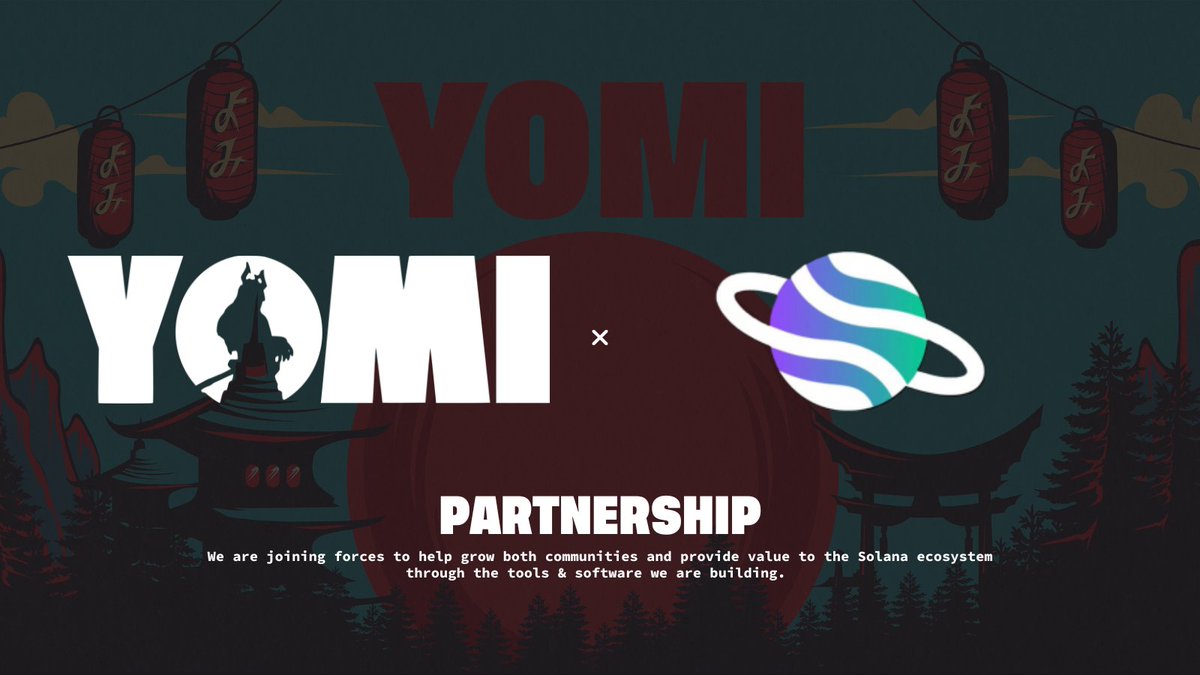 ⛩️ <a href="/YomiNFT/">YOMI by Rogue Studios Ξ 黄泉 Ξ MINT DEC 21</a> x <a href="/solar_dex/">Solar Dex</a> Giveaway ⛩️

We are looking forward to seeing our $YOMI token on their DEX &amp; our NFT collection added into their card game🤝

Prizes
🎁 1x 1 $SOL
🎁 3x YOMI + 3x Solar WL

Rules
➡️ Follow <a href="/YomiNFT/">YOMI by Rogue Studios Ξ 黄泉 Ξ MINT DEC 21</a> &amp; <a href="/solar_dex/">Solar Dex</a>
➡️ RT &amp; ♥️

48H ⏱️

#SolanaGiveaways #Solana