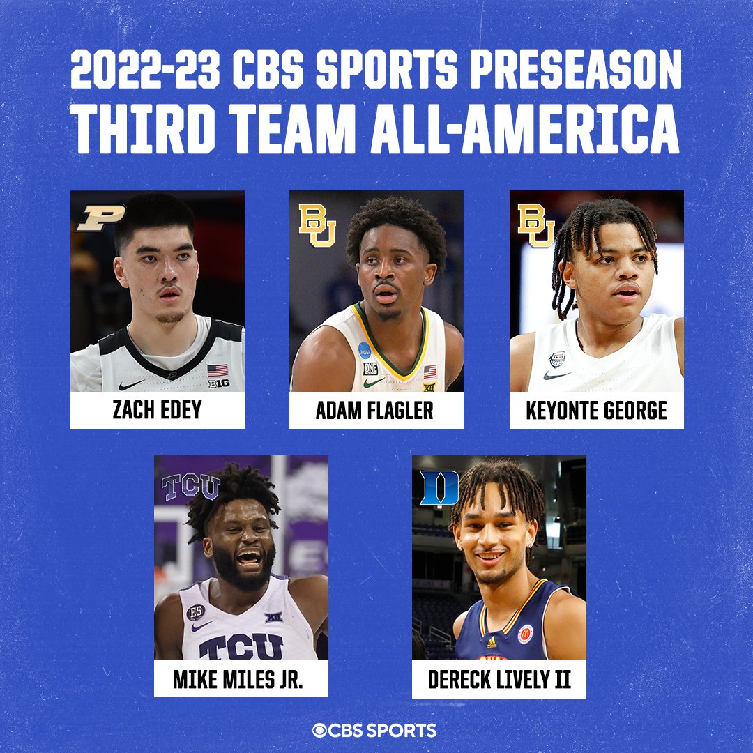 Another Big Ten big. A trio of Big 12 guards. And a potential top-five 2023 NBA pick down in Durham. Our preseason Third Team All-Americans.