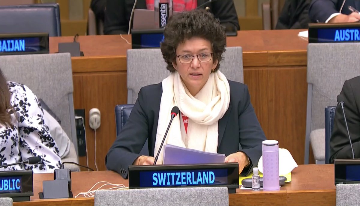 #UNGA 4th Committee: peaceful & sustainable use & exploration of outer #space is vital for the sustainable development & well-being of our societies🛰️ 🇨🇭is committed to the peaceful & sustainable uses of outer space notably as a driver of sustainable development & global health