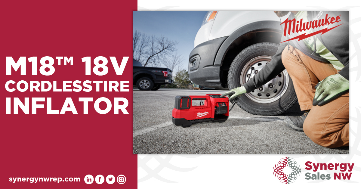 synergynwrep's tweet photo. The M18™ Inflator from @MilwaukeeTool is their fastest 18V cordless tire inflator. 

Call Synergy Sales to learn more.

#MilwaukeeTool #Inflators #CordlessInflators #TireInflators #SynergySales https://t.co/YrmeNFVotV