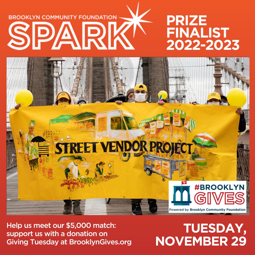 💥We're excited to announce that we are a finalist for @BklynFoundation's $100K #SparkPrize!💥 @BklynFoundation will also match donations to SVP up to $5K during its #BrooklynGives on Giving Tuesday campaign! Learn more here: brooklyncommunityfoundation.org/blog/2022/10/a…